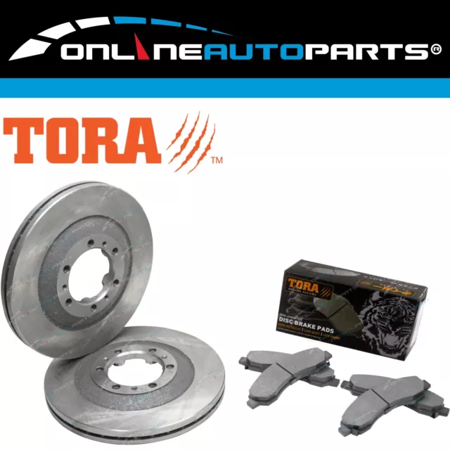 2 Front Disc Rotors + Brake Pads for Great Wall V200 V240 X240 2009~14 RWD 4X4