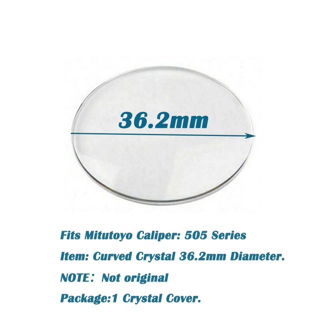 Mitutoyo 36.2mm Dial Caliper Replacement Part Crystal Cover Lid For 505 Series
