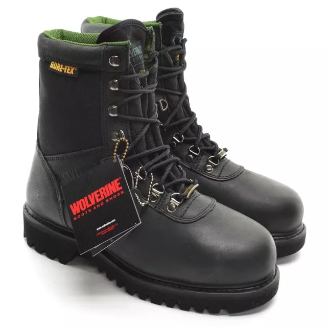 MEN WOLVERINE 03869 Steel Toe GoreTex Work Boots 8 M Insulated Shoes ...