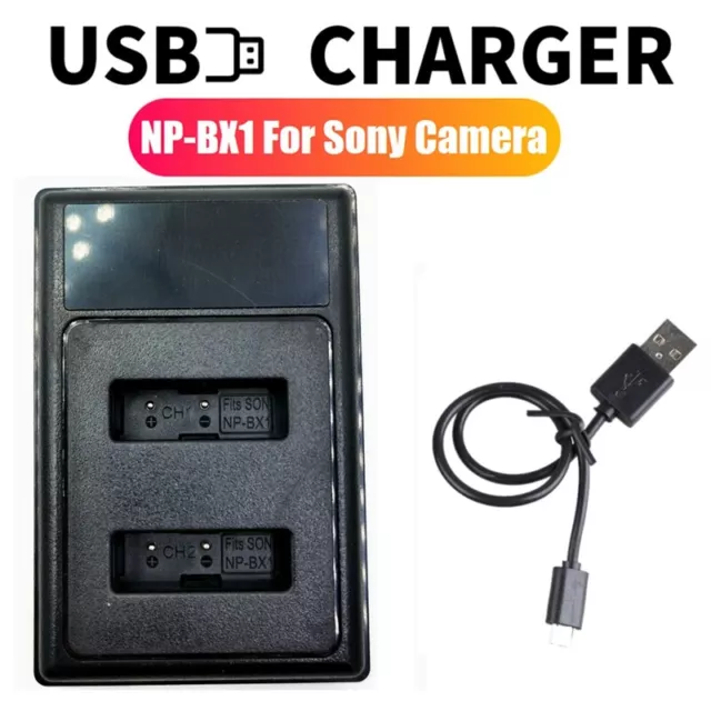 NP-BX1 LCD  Chargeur de Batterie USB pour Appareil Photo  H400 HX300 RX10 HX50G7