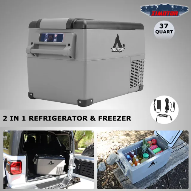 37Qt Mini Fridge Freezer Cooler Electric Home Travel Portable Car Refrigerator