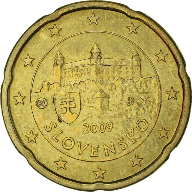 [#373102] Slovacchia, 20 Euro Cent, 2009, Kremnica, SPL, Ottone, KM:99