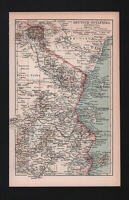 Landkarte map 1905: Deutsch-Ost-Afrika. Hafen und Ort Dar-Es-Salam Nördlicher 2