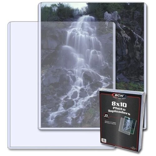 Pack of (25) BCW 8x10 Picture Photo Clear Hard plastic Top Loaders IN STOCK