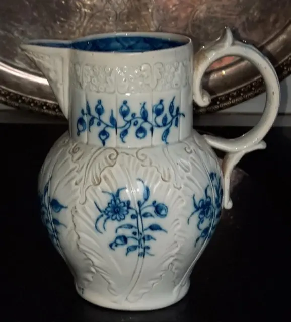 Rare Finely Moulded Swansea Pearlware Hand Painted Cabbage Jug C 1800+