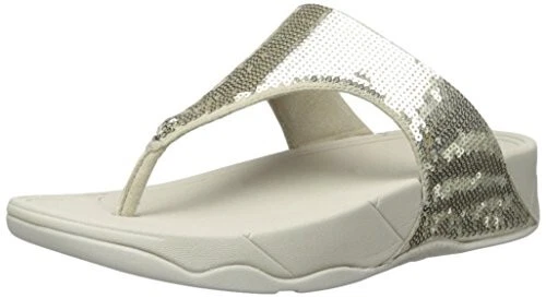 FitFlop Womens Classic Electra A18-308-080 Pale Gold Thong Sandals Size 10
