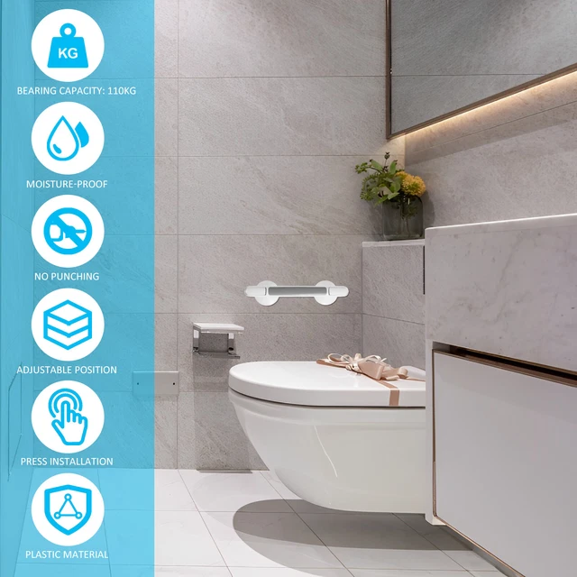 SHOWER HANDLE NO Drill Shower Grab Bars Nonslip Safety Hand Rail