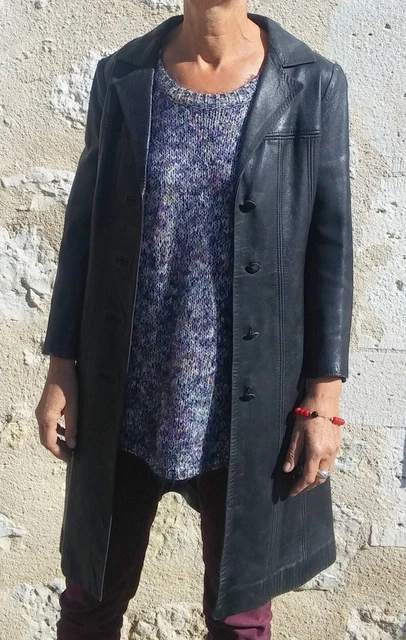 Manteau En Cuir Noir GUESS Pour Femme - Taille M - État Impeccable !