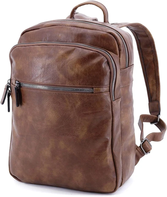Zaino Canvas Vintage Rufun - Per Laptop Fino 14", Multitasche, Unisex, Viaggio Ed Escursionismo - Foto 3