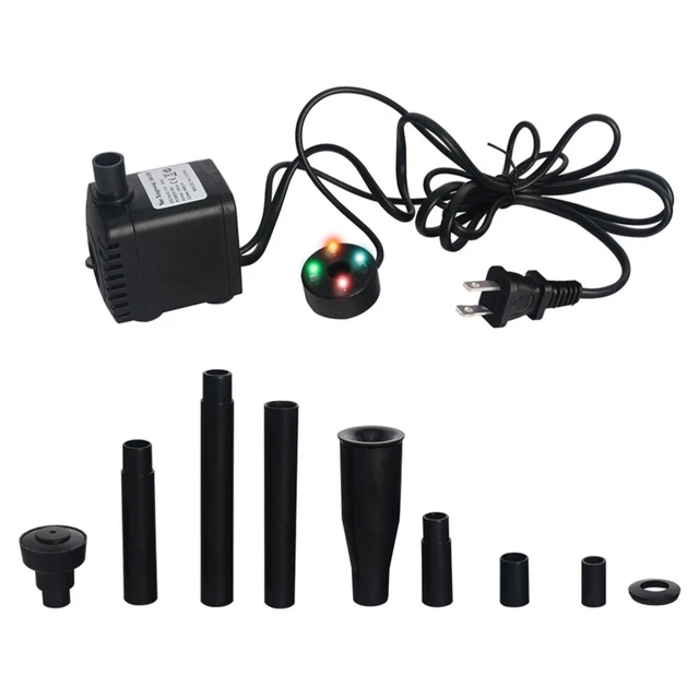 Pompa Idraulica DC 5V 150L/H: Mini Pompa Sommersa Regolabile Con Ventose, Per Acquari E Fontane, Altezza 0,5 M - 3