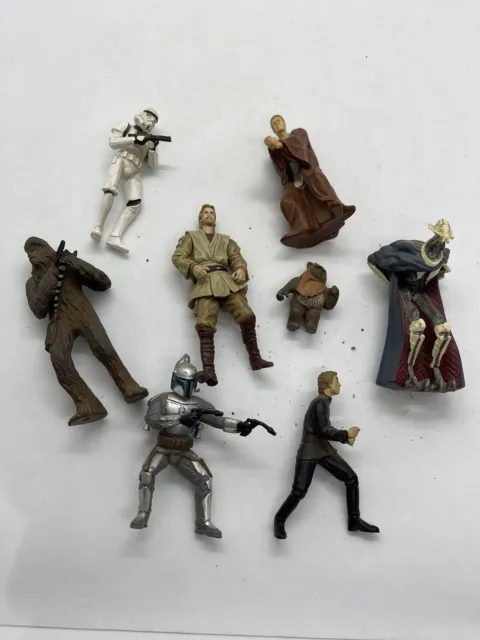 star wars figurines x8 Cake  toppers Kids Toys Collectable  15 Cm Approx