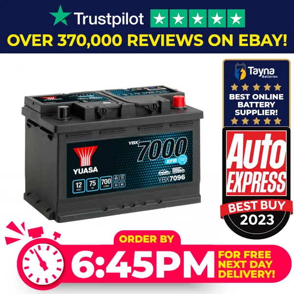 CAR BATTERY YUASA HSB030 Silver 5000 12V 75Ah 640A 37.00