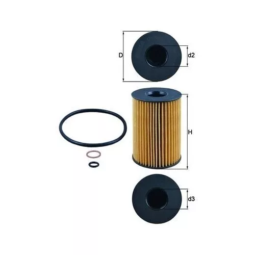 Filtro Olio Mahle OX 353/7D per Bmw Rolls Royce Rolls Royce Land Rover