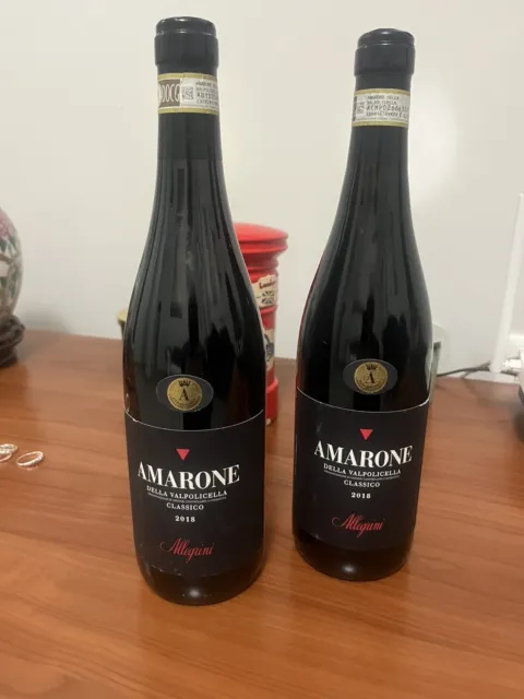 2 bottiglie amarone della valpolicella cantina allegrini 2018