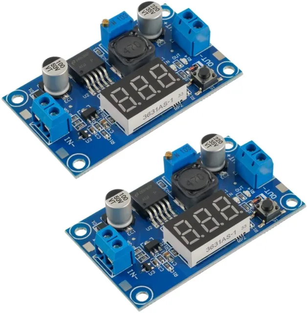 DUBEUYEW Convertitore buck DC-DC con display a LED Voltmetro Convertitore...