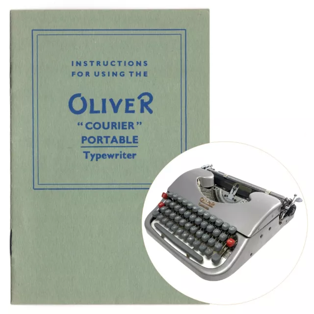 Oliver Courier Manual de Instrucciones Reproducción Usuario De Colección Antiguo Portátil