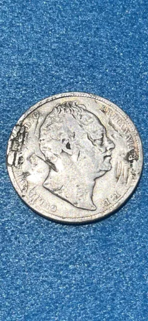 1834 Great Britain William Iv Silver Half Crown .