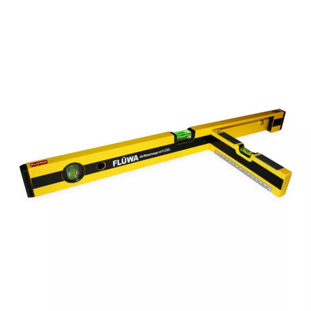 FLÜWA 60cm Spirit Level with Wings 45º & 90º with Wings Levelling Two Directions