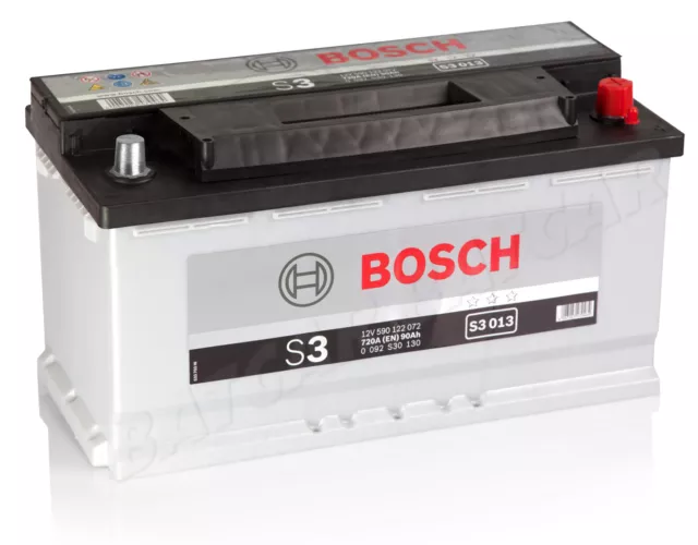 Autobatterie BOSCH 12V 90Ah 720 A/EN S3 013 90 Ah TOP ANGEBOT SOFORT & NEU