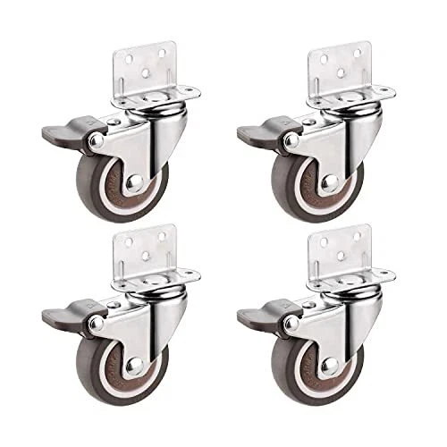 Lot de 4 roulettes pivotantes de 1,27 cm avec frein TPE Roulettes silencieuses et durables pour lit de bébé, chariots, armoires de cuisine, meubles et tables (taille : 2,5 cm Lot de 4 roulettes pivotantes de 1,27 cm avec frein TPE Roulettes silencieuses et durables pour lit de bébé, chariots, armoires de cuisine, meubles et tables (taille : 2,5 cm