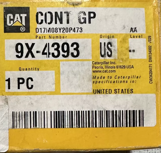 Caterpillar 9X-4393. Control Gp. 9X4393 Genuine Cat. Brand New