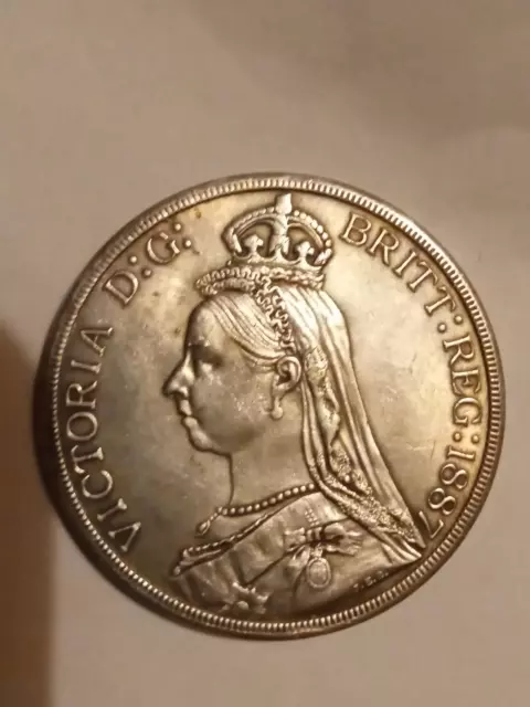 reproduction 1887 five shilling coin