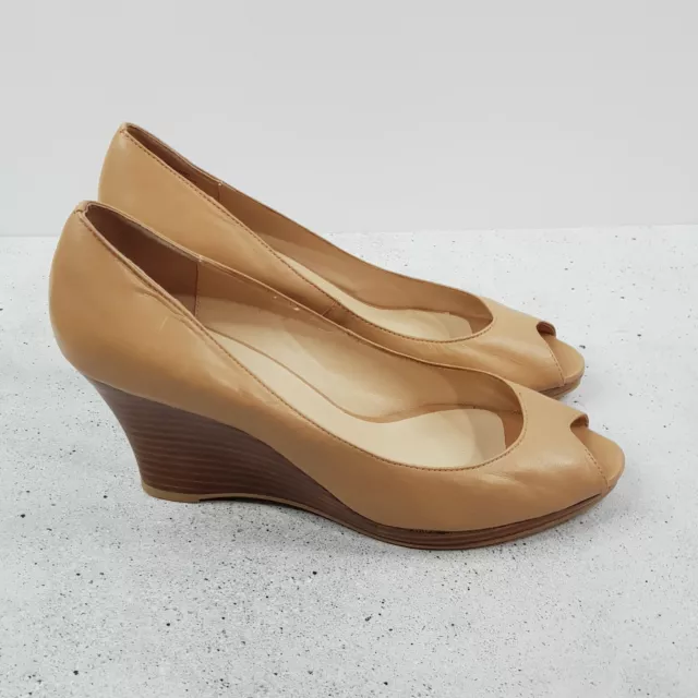 [ WITTNER ] Womens Tan Leather Kindred Wedge Sandals Shoes | Size EUR 40