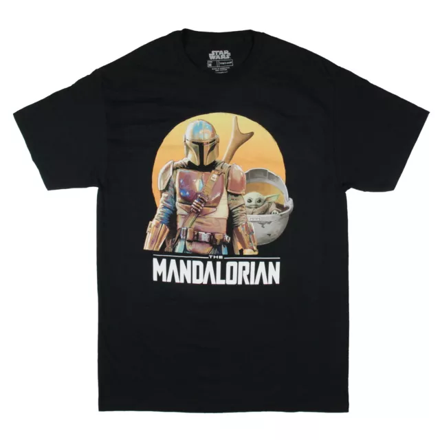 Star Wars Mens' The Mandalorian And Baby Yoda Graphic Print T-Shirt