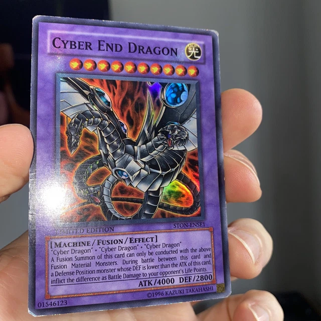 1996 LIMITED EDITION Cyber End Dragon Machine Fusion Effect Yu Gi Oh ...