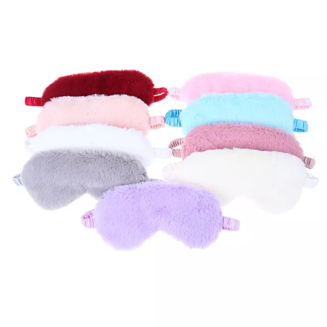 Adorable máscara para ojos suaves de felpa de dibujos animados máscara para dormir ojos vendados vejas de viaje SI4UL