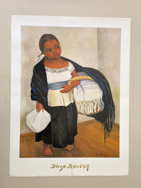 Œuvre Vintage Signée De Diego Rivera - Impression Originale De 1946, Encadrée Et Sous Passe-partout