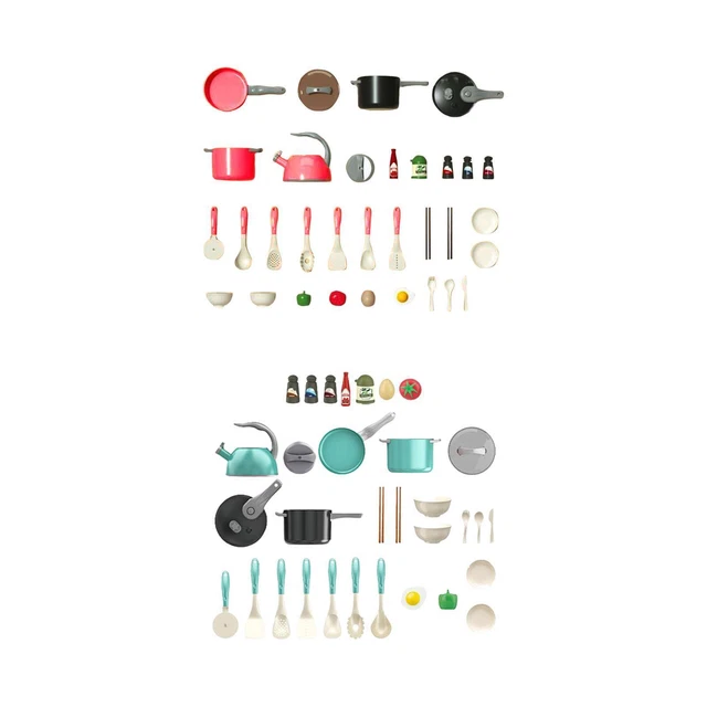 32Pcs Kitchen Toys Utensils Cooking Toys with Pots and Pans DIY Simulation