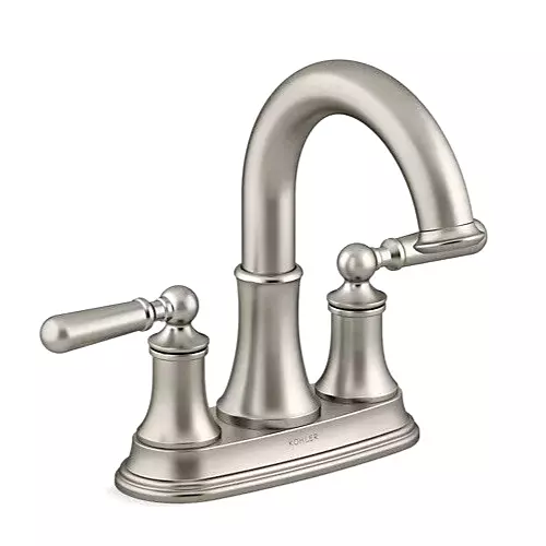 🆕 Kohler Capilano 2-Handle Centerset Bathroom Faucet w/ Drain - Brushed Nickel