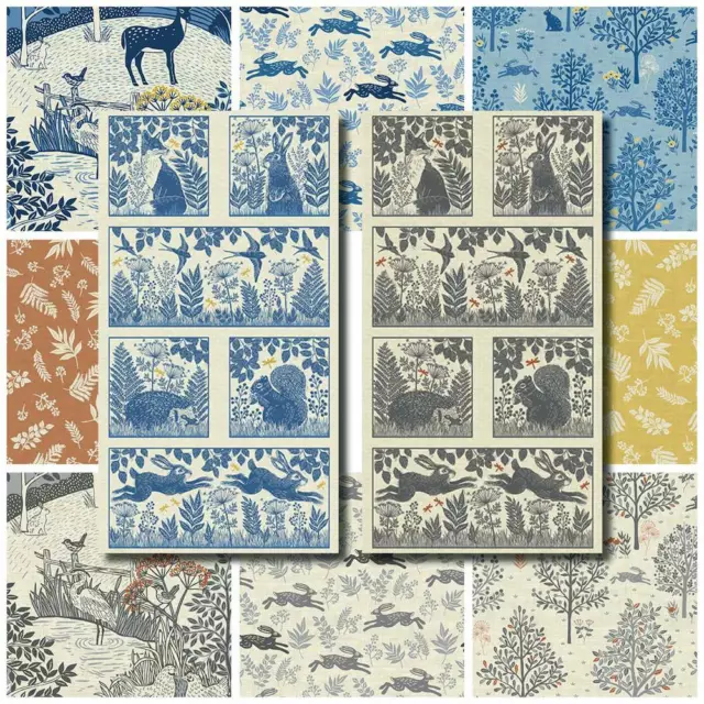 HEDGEROW COTTON FABRIC RANGE by Makower * Quilting * Craft * Dressmaking