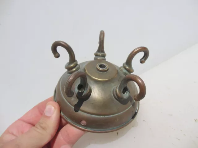Vintage Brass Ceiling Light Hook Bracket Rose Old Lantern Hanger Hooks