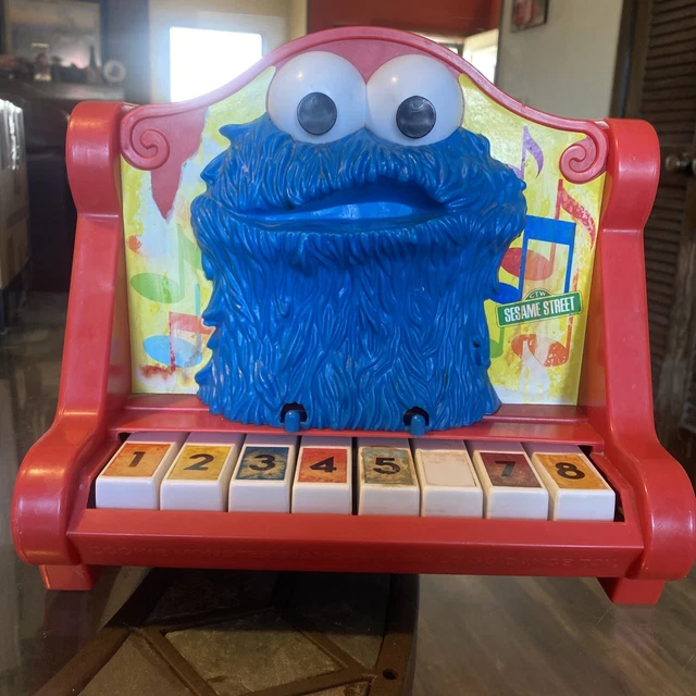 VINTAGE SESAME STREET Cookie Monster Toy Piano 1976 Child Guidance