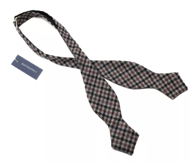 Suitsupply Check Pink Noeud Cravate Homme Taille Unique Laine Soie Réglable