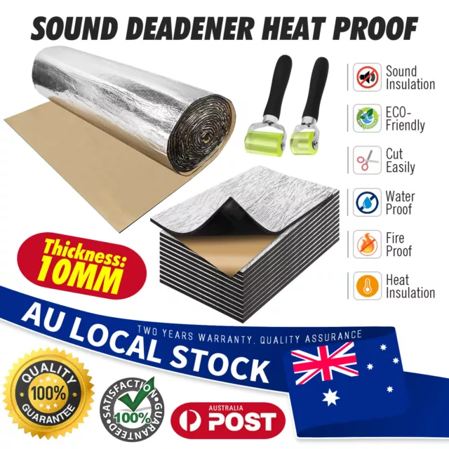 107.6Sqft Car Rubber Sound Deadener Truck Vibration Deadening Mat Sound Proofing