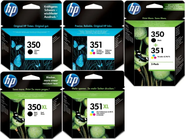 Choice Of Hp350 / Hp350Xl Black | Hp351 / Hp351Xl Tricolour Ink Cartriges In Lot