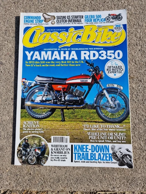 CLASSIC BIKE MAGAZINE APR 2013 SUZUKI GILERA COMMANDO CDi TRITON PRE-65 TRIALS