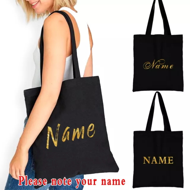 Personalised Custom Name Shopping Shoulder Tote Bags Large Lady Travel HandleBag