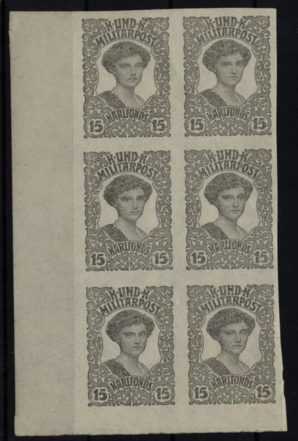 BOSNIEN 1918 ANK 145, GRAU, UNGEZÄHNT! 6-BLOCK! Einheiten! Postfr. Kw:240,-