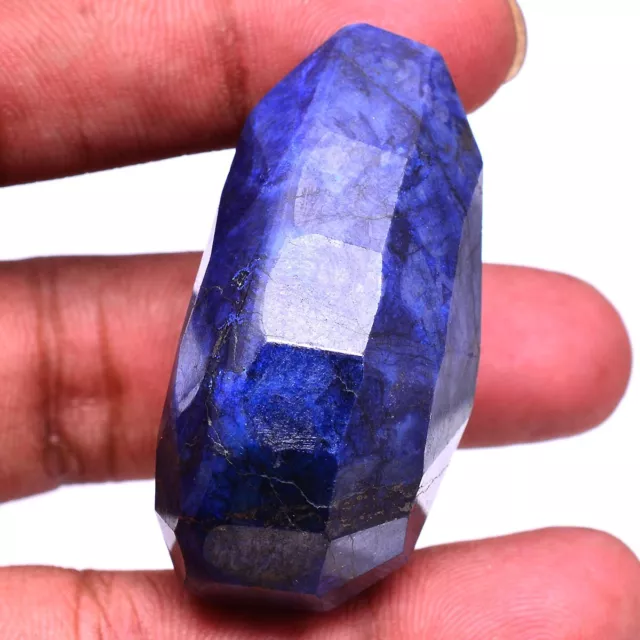 284 Cts Natural Blue Sapphire Huge 48mm 32mm Pear Faceted Cut Loose Gemstone 2