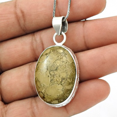 Avoria Di Forma Ovale Naturale Arachide Legno Gioielli Sottile Argento Sterling Vintage 