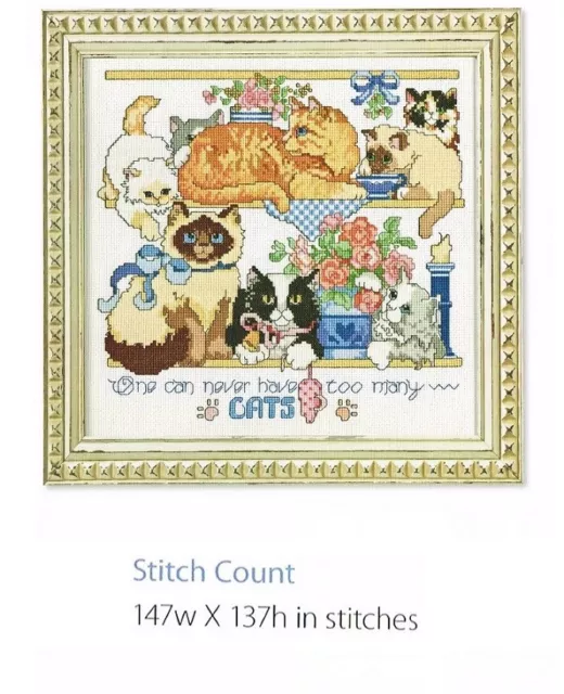 TOO MANY CATS  - CROSS STITCH PATTERN ONLY (1a)