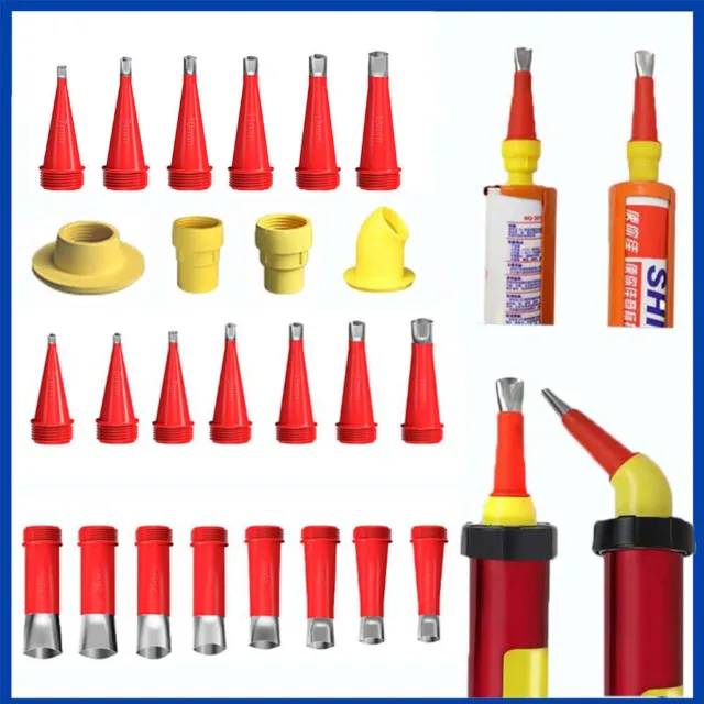 UNIVERSAL INTEGRATED RUBBER Nozzle Tool Kit Caulking Nozzle Applicator with  Base £5.38 - PicClick UK