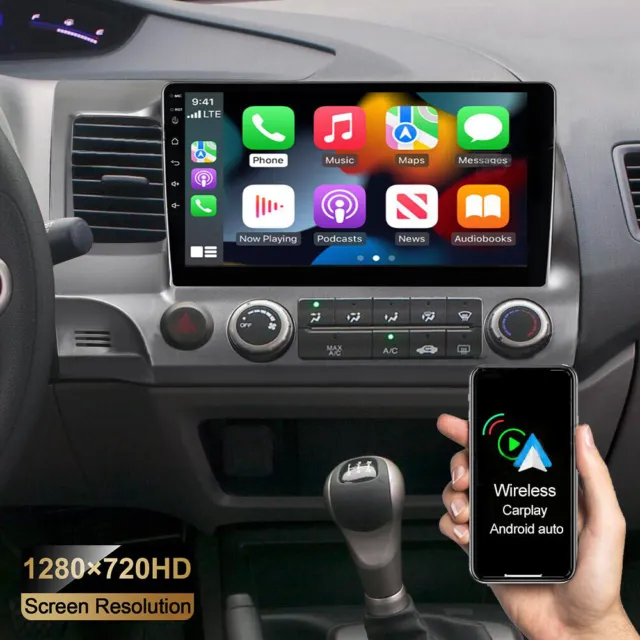Android 12 Car Stereo Radio For Honda Civic 2006-2011 Apple Carplay Gps Wifi 32G