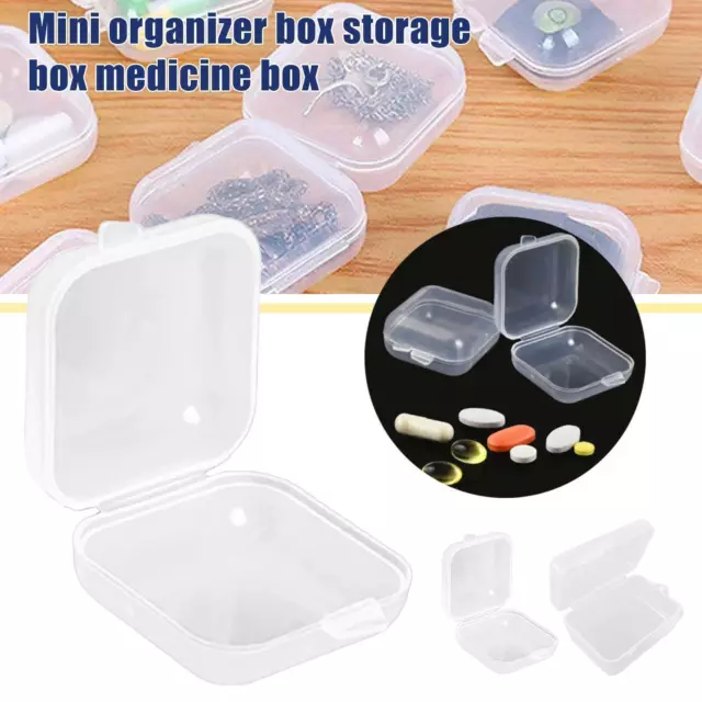 10pcs Mini Plastic Storage Box Medicine Box Earplugs Jewelry Bead