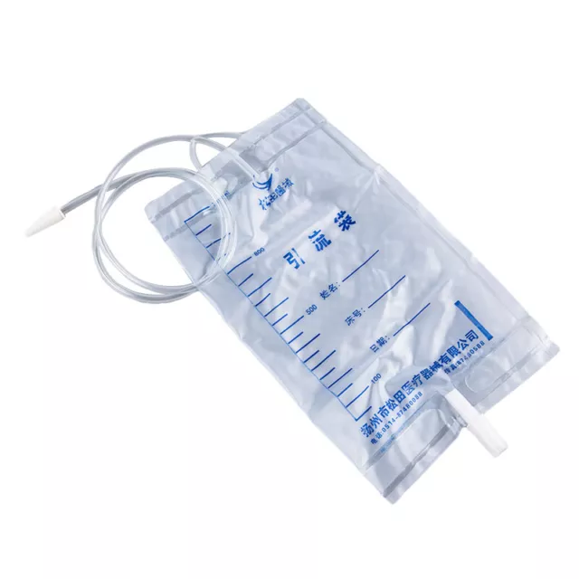 5Pcs Medical Latex Sleeve Type Urine Bag Male Drainage  Collector 1000ML ZR 3