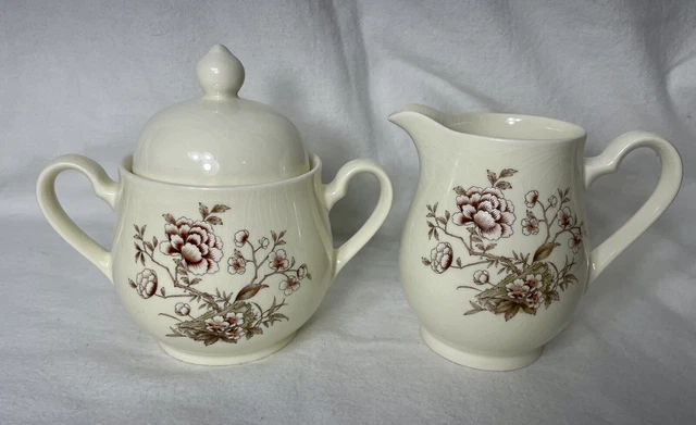 Noritake KELTCRAFT Ireland ORIENTAL DREAM CREAMER SUGAR BOWL SET Floral